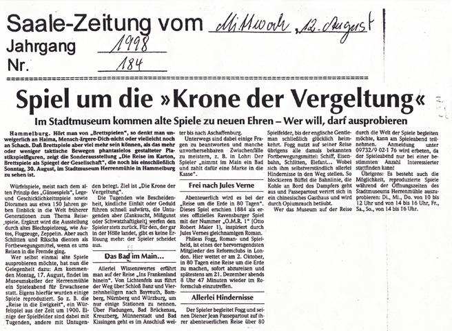 Saale-Zeitung 12.08.1998